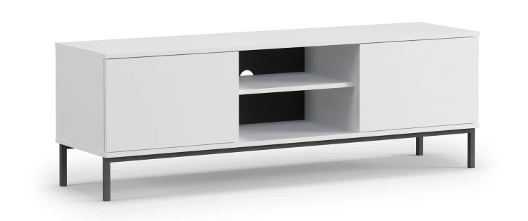 TV-Schrank für das Wohnzimmer mit 2 Türen Querty Weiß