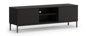 TV-Schrank für das Wohnzimmer mit 2 Türen Querty Schwarz