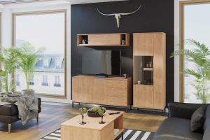 Hängeschrank für das Wohnzimmer Querty Hickory