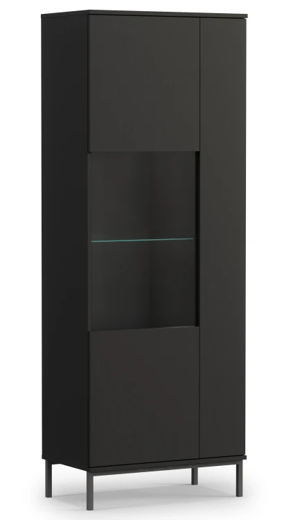 Vitrine für das Wohnzimmer Querty Schwarz