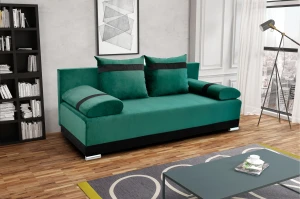 Schlafsofa mit Bettkasten Orlean Grün
