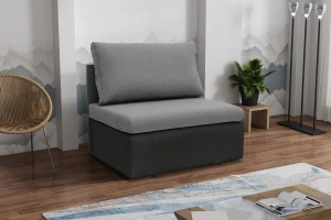 Kleines Einzelschlafsofa mit Bettkasten Toledo Grau/Antrazit