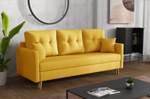 Schlafsofa mit Bettkasten Lahti Gelb