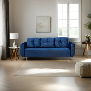 Schlafsofa mit Bettkasten Seville Dunkelblau