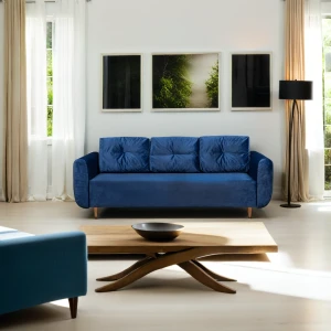 Schlafsofa mit Bettkasten Seville Dunkelblau