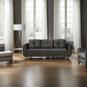 Schlafsofa mit Bettkasten Seville Graphit