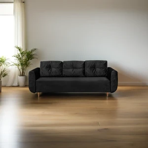 Schlafsofa mit Bettkasten Seville Schwarz