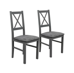 Set aus 2x Holzstuhl NIL10 Graphit