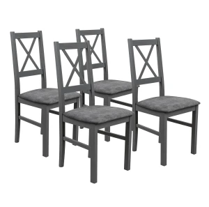 Set aus 4x Holzstuhl NIL10 Graphit