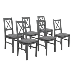 Set aus 6x Holzstuhl NIL10 Graphit