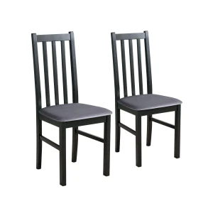 Set aus 2x Holzstuhl BOS10 Schwarz/Grau