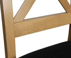 Gepolsterter Kreuzstuhl Eiche Artisan/Schwarz