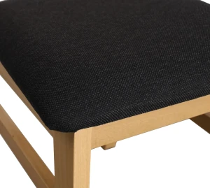 Gepolsterter Kreuzstuhl Eiche Artisan/Schwarz