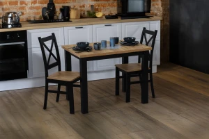 Set 2x Holzstuhl KRT Schwarz/Eiche Craft
