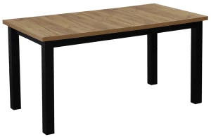 Ausziehbarer Küchentisch LAP 150x80 Schwarz/Eiche Craft