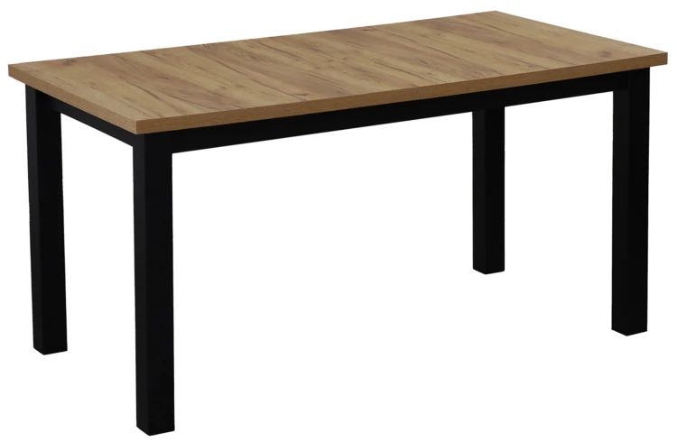 Ausziehbarer Küchentisch LAP 150x80 Schwarz/Eiche Craft