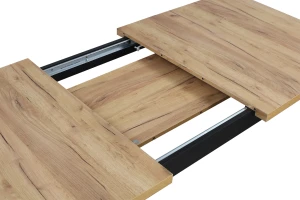 Ausziehbarer Küchentisch LAP 150x80 Schwarz/Eiche Craft