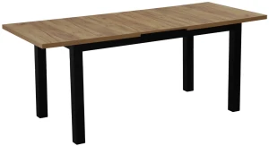 Ausziehbarer Küchentisch LAP 150x80 Schwarz/Eiche Craft