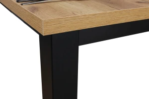 Ausziehbarer Küchentisch LAP 150x80 Schwarz/Eiche Craft