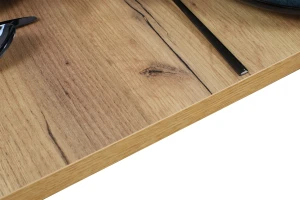 Ausziehbarer Küchentisch LAP 150x80 Schwarz/Eiche Craft