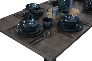 Ausziehbarer Küchentisch LAP 150x80 Schwarz/Beton