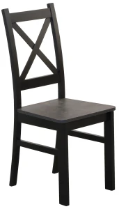 Tisch-Set 120x80 mit 6 Stühlen M002-6 Schwarz/Beton