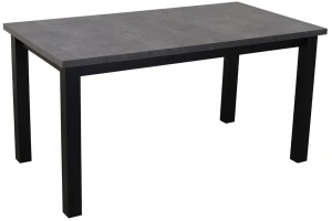 Tisch-Set 150/190x80 mit 4 Stühlen M003-4 Schwarz/Beton