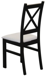 Tisch 120x80 Schwarz/Beton mit 6 Stühlen Schwarz/Beige M005-6