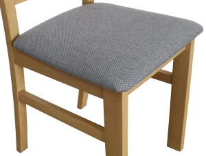 Tisch-Set 120x80 Eiche Artisan mit 4 Stühlen Eiche Artisan/Grau M008-4