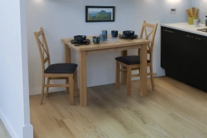 Tisch-Set 100x70 Eiche Artisan mit 2 Stühlen Eiche Artisan/Schwarz M010-2