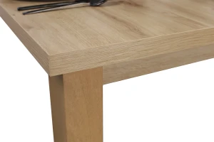 Ausziehbarer Tisch 150/190x80 Eiche Artisan mit 4 Stühlen Eiche Artisan/Schwarz M012-4