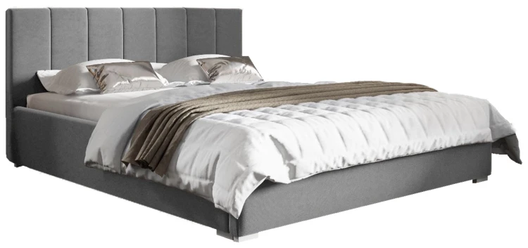 Polsterbett mit Matratze Ledo 140x200 Grau
