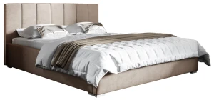 Polsterbett mit Matratze Ledo 140x200 Beige
