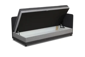 Einzelbett mit Box Hirek 90x200 Graphitgrau