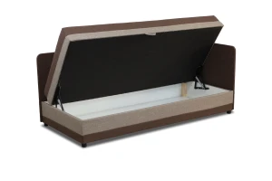 Einzelbett mit Box Hirek 80x180 Braun/Beige