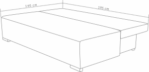 Sofa mit Schlaffunktion Eufori Plus Blue