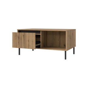 Couchtisch mit geriffelter Front Yukashi 2S T201 Eiche Evoke