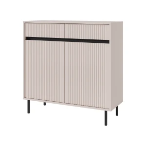 Kommode mit geriffelter Front Yukashi 2F2S T822 Beige