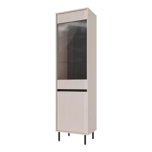 Vitrine mit geriffelter Front Yukashi 2F T101 Beige