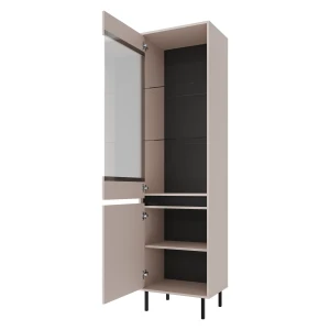 Vitrine mit geriffelter Front Yukashi 2F T101 Beige