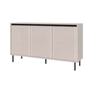 Kommode mit geriffelter Front Yukashi 3F T813 Beige