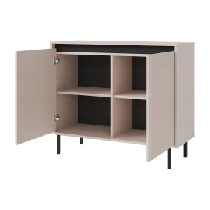 Kommode mit geriffelter Front Yukashi 2F T812 Beige