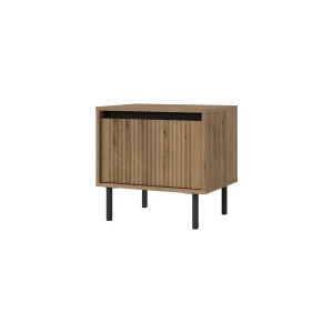 Nachttisch mit geriffelter Front Yukashi 1S T801 Eiche Evoke