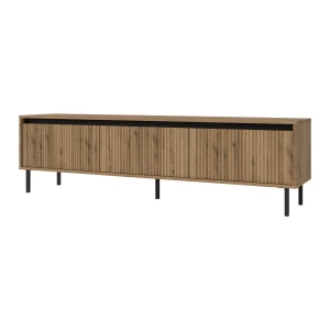 RTV-Schrank mit geriffelten Fronten Yukashi 3S T303 Eiche Evoke