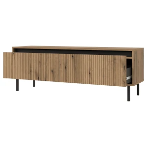 RTV-Schrank mit geriffelten Fronten Yukashi 2S T302 Eiche Evoke