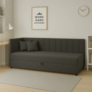 Kontinentales Einzelbett Sofaro Plus 90x200 Graphit