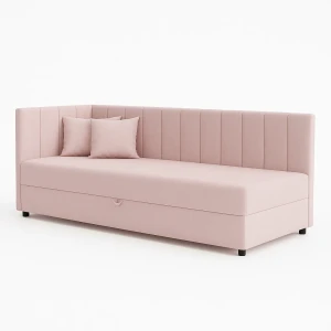 Kontinentales Einzelbett Sofaro Plus 90x200 Rosa