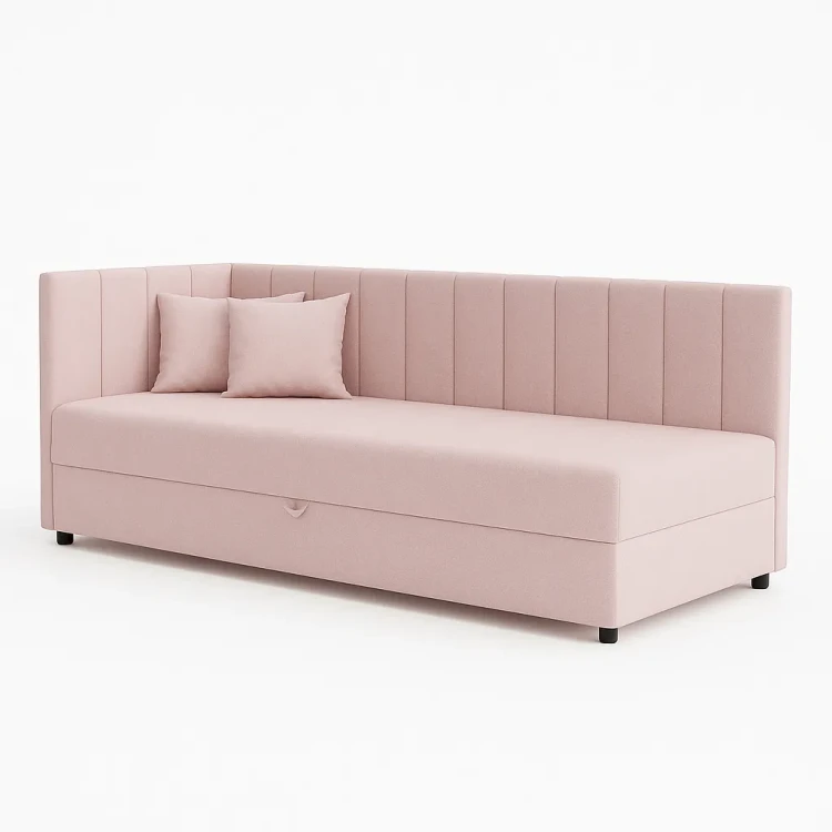 Kontinentales Einzelbett Sofaro Plus 90x200 Rosa
