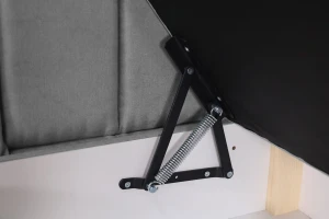 Kontinentales Einzelbett Sofaro 80x180 Grau