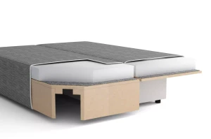 Schlafsofa Lunera 2 Cordstoff Grau